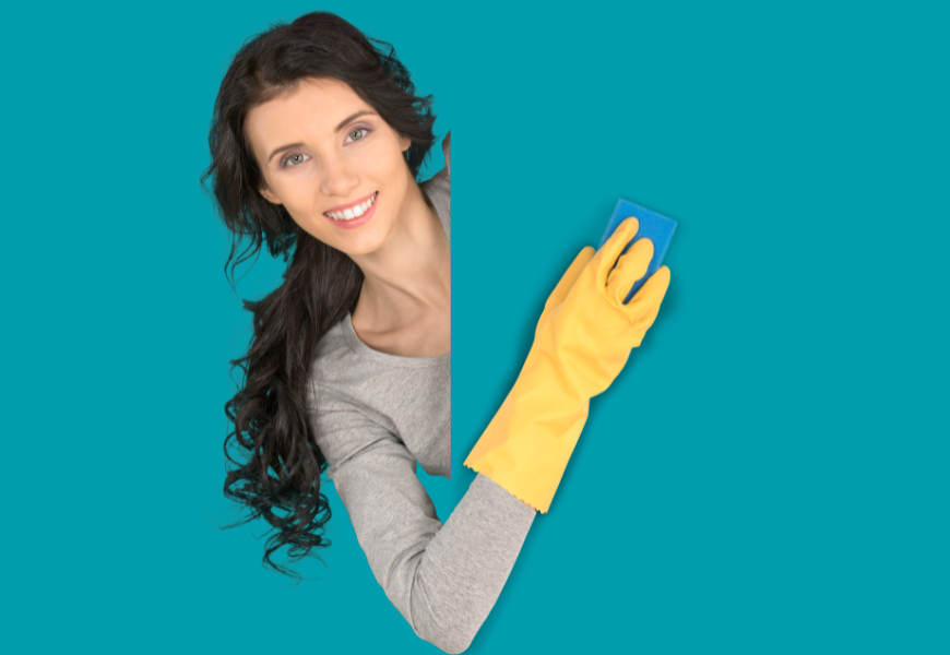 Yellow and Turquoise Playful & Vibrant Cleaning Business Instagram Post (1)